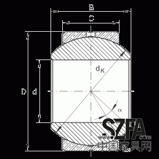 關節(jié)軸承 GE10-PB, 根據(jù) DIN ISO 12 240-1 標準，尺寸系列 K，需維護
